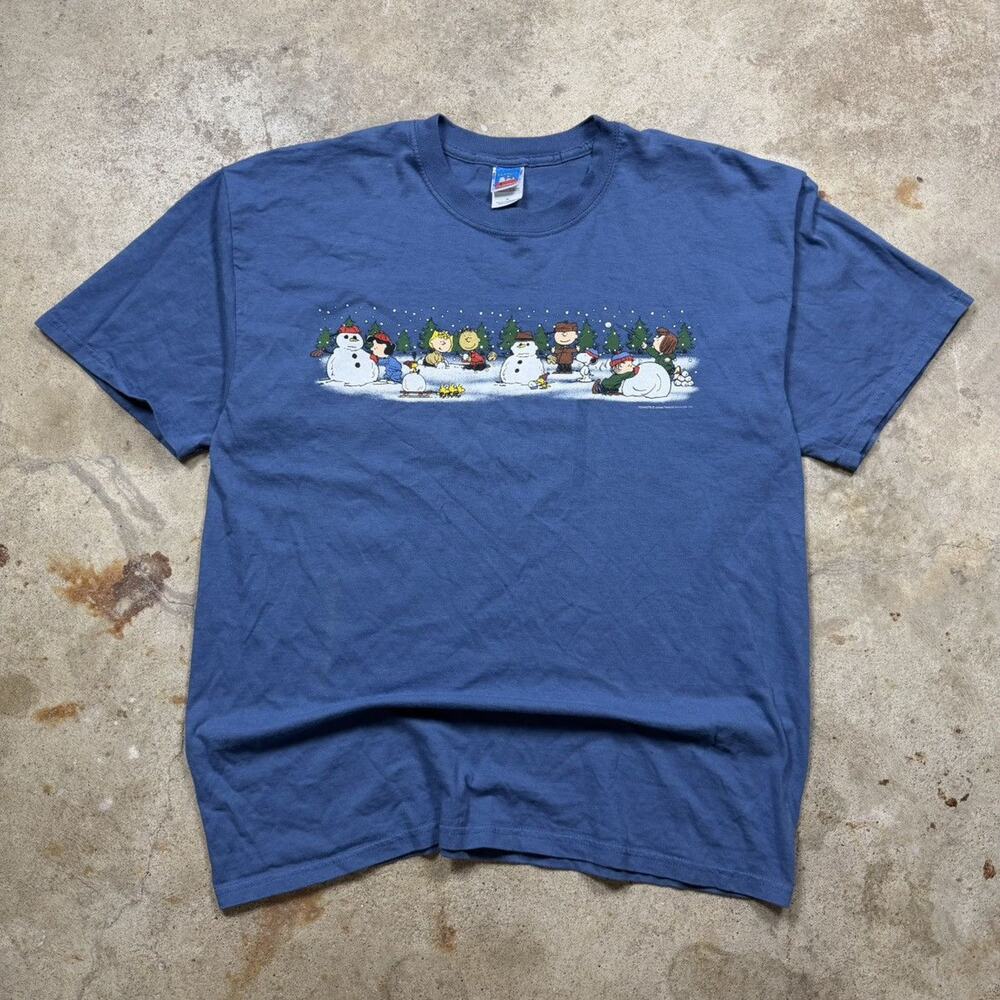 VTG 90s Peanuts Charlie Brown Christmas Shirt Size XL